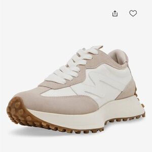 Steve Madden Campo Cream and White Sneakers